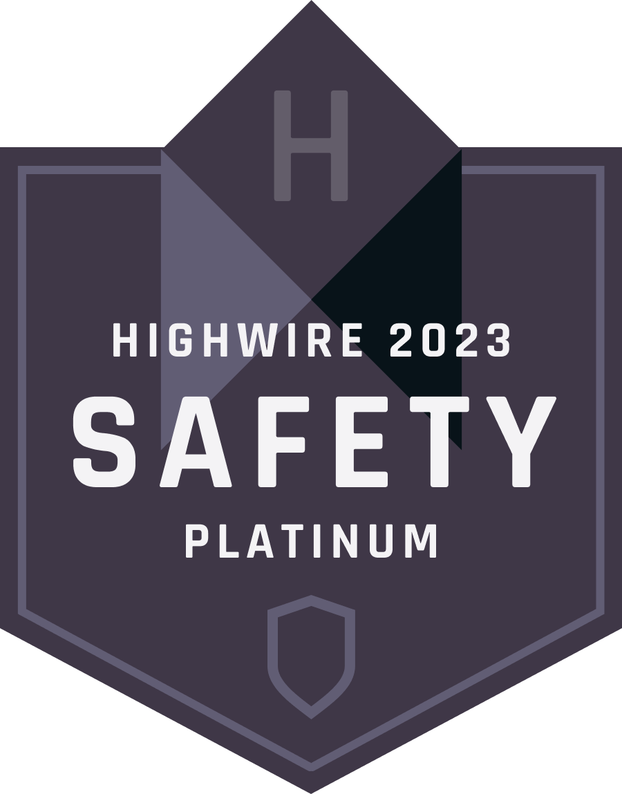 2023 Platinum Safety Award from Highwire logo